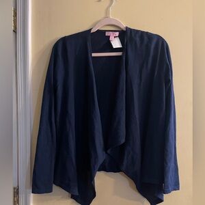 Lilly Pulitzer navy wrap cardigan, small